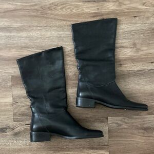 Naturalizer Elegant Black Leather Women's Boots Sz 8